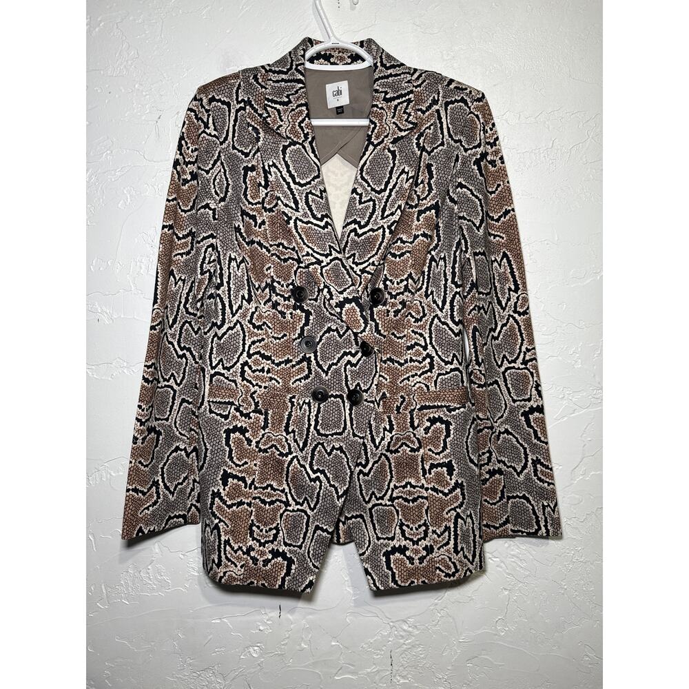 Cabi‎ python double breasted blazer womens 6 career office business chic work